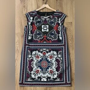 BANANA REPUBLIC Geometric  Mandala Print Shift Dress Sz 12 Casual‎ Office Career